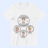 Père de toutes choses, mère de toutes choses - T-shirt unisexe personnalisé personnalisé par la famille - Fête des mères, fête des pères, cadeau d'anniversaire pour maman, papa